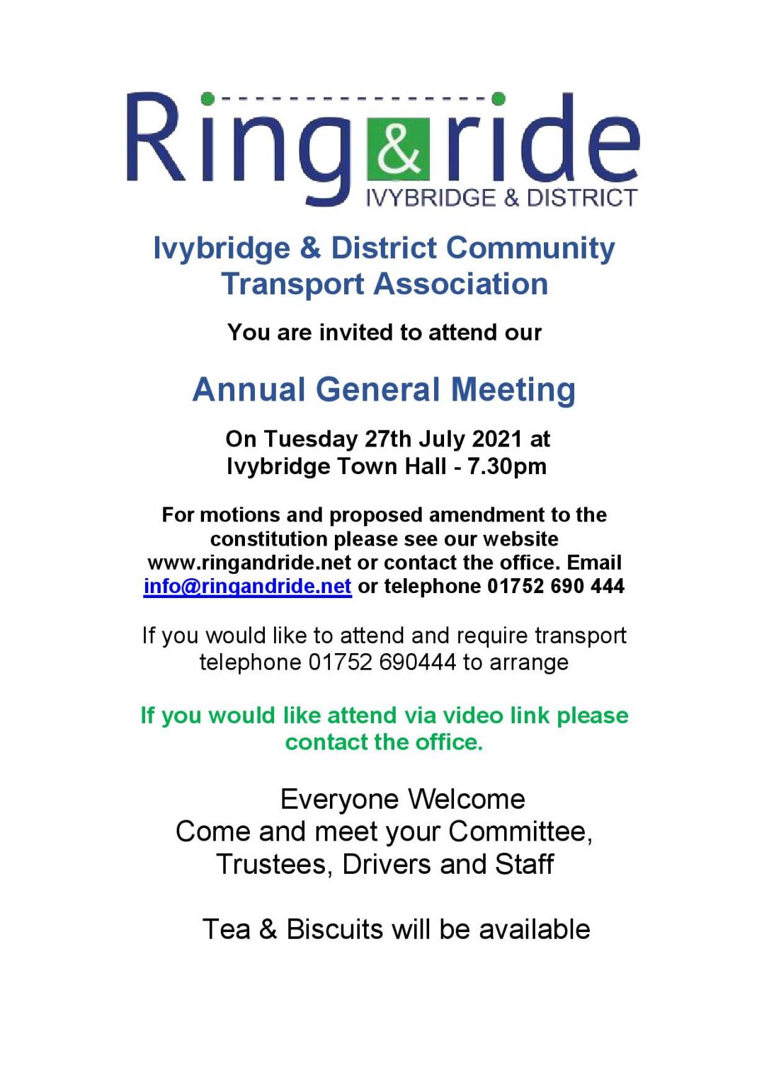 Ivybridge Ring and Ride Timetable & Fares Rural Transport Ivybridge